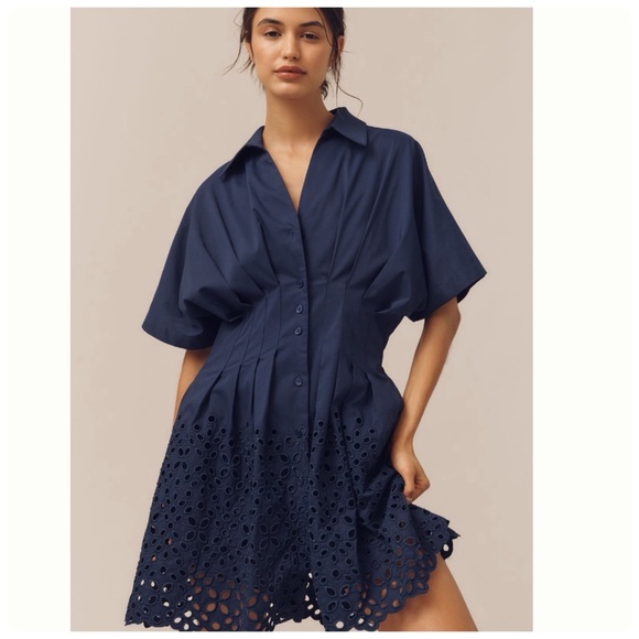 anthro shirt dress FARM RIO NWOT ANTHRO Pineapple Tropical Floral Button Belted Celia Shirt Dress